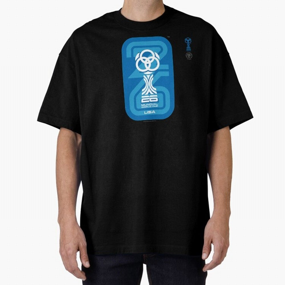 Mundial 26 USA Fan Trophy ¨C Retro Soccer World Cup Inspired Graphic ¨C Modern Football Art Design Oversized T-Shirt Bring Supporter Culture to the FIFA World Cup 2026 USA Canada Mexico Journey through Neymar Highlights, Argentina, France and