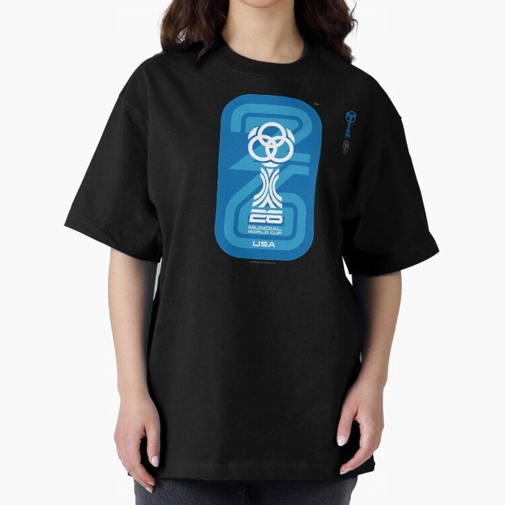 Mundial 26 USA Fan Trophy ¨C Retro Soccer World Cup Inspired Graphic ¨C Modern Football Art Design Oversized T-Shirt Bring Supporter Culture to the FIFA World Cup 2026 USA Canada Mexico Journey through Neymar Highlights, Argentina, France and
