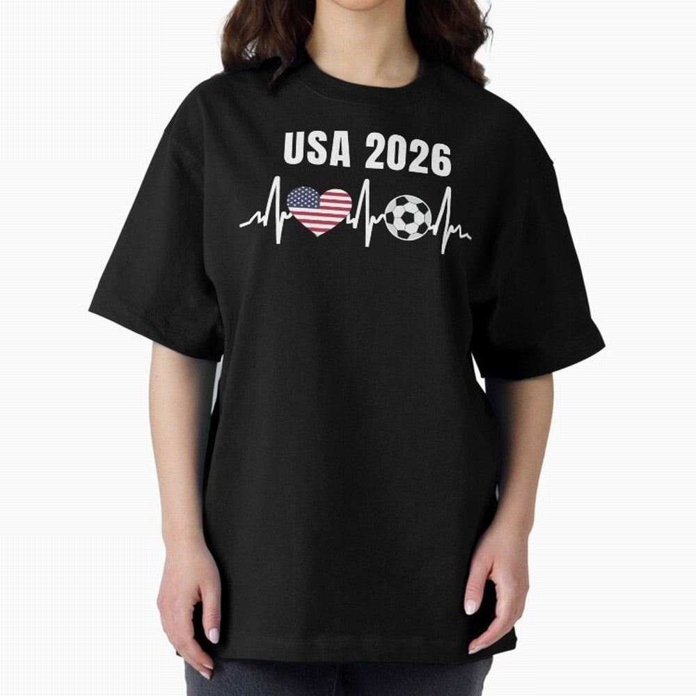 Soccer USA 2026 American Flag America World Cup Fan Gift Oversized T-Shirt Stand with FIFA World Cup 2026 USA Canada Mexico Spirit, Built around Argentina and Brazil, CR7 and Messi, Game Day Rituals, Football Legends, Country Pride and the Road to