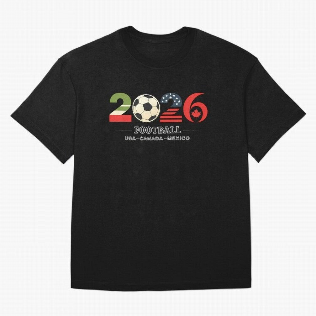 Football 2026 Usa Canada Mexico Oversized T-Shirt Relive FIFA World Cup 2026 Spirit, Celebrating Portugal, Spain and Germany, Neymar, Haaland and Cristiano Ronaldo, Goal Celebration Energy, Supporter Heritage, Football Icons and Worldwide