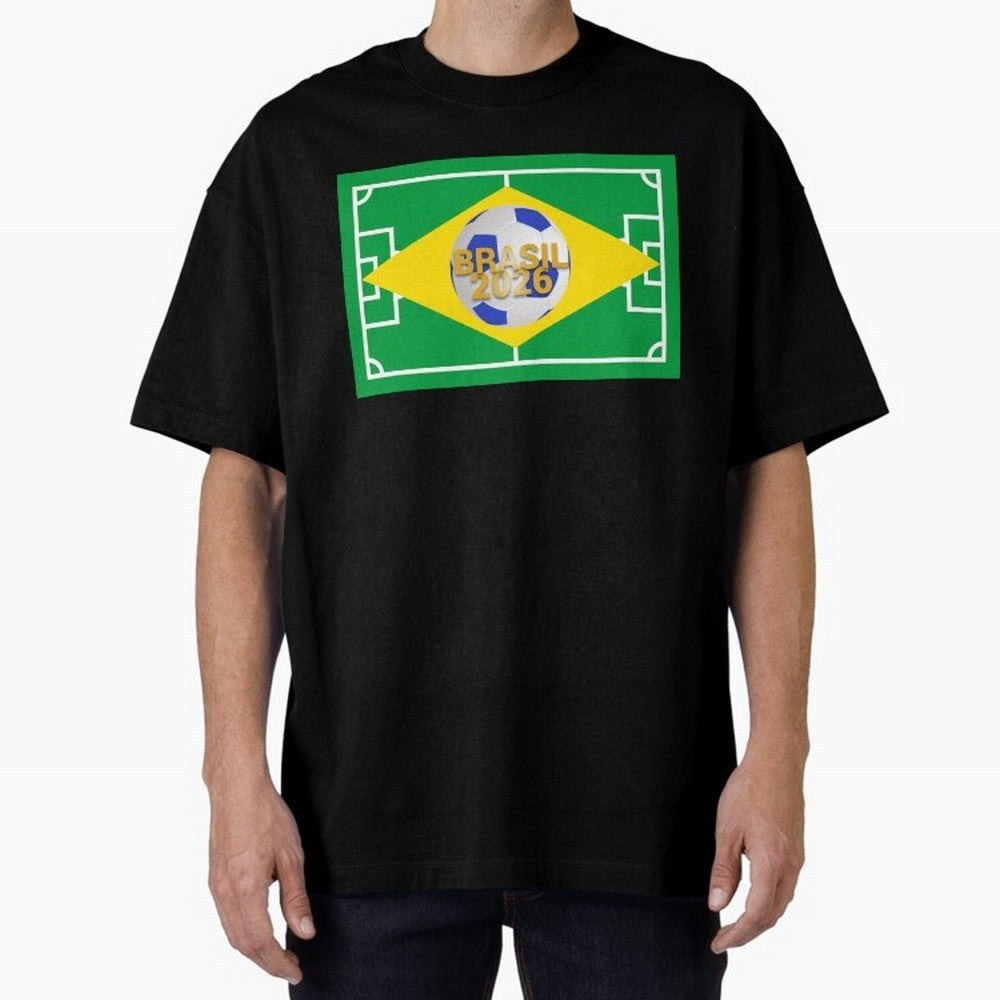 Brazil World Cup 2026 Oversized T-Shirt Support Iconic Players in FIFA World Cup 2026 USA Canada Mexico Spirit, Built around Brazil, Portugal and Argentina, Messi, CR7 and Mbappe, Match Day Excitement, Supporter Culture, Golden Goals and Global