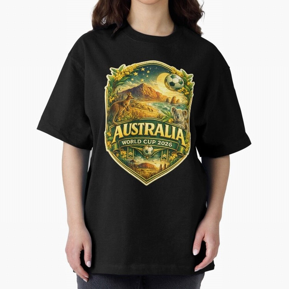 Australia FIFA World Cup 2026 Great Barrier Reef Outback Kangaroo Coast Oversized T-Shirt Show Love for Legendary Goals in FIFA World Cup 2026 Group Stage Spirit, Capturing France, Messi, Soccer Culture, Superstar Moments, National Team Dreams and