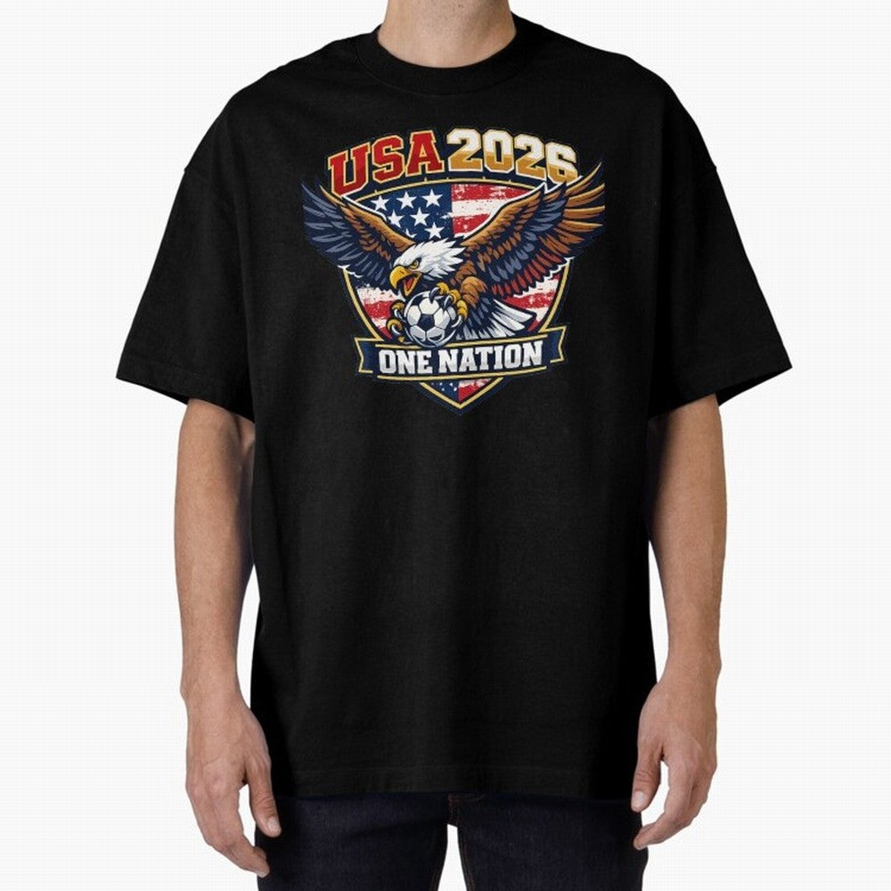 USA Canada Mexico Soccer Cup Oversized T-Shirt Bring Supporter Culture to Match Day Hype around FIFA World Cup 2026 USA Canada Mexico, Neymar, Netherlands, Championship Spirit, Famous Goals, Roaring Crowds and International Football Unity; Perfect