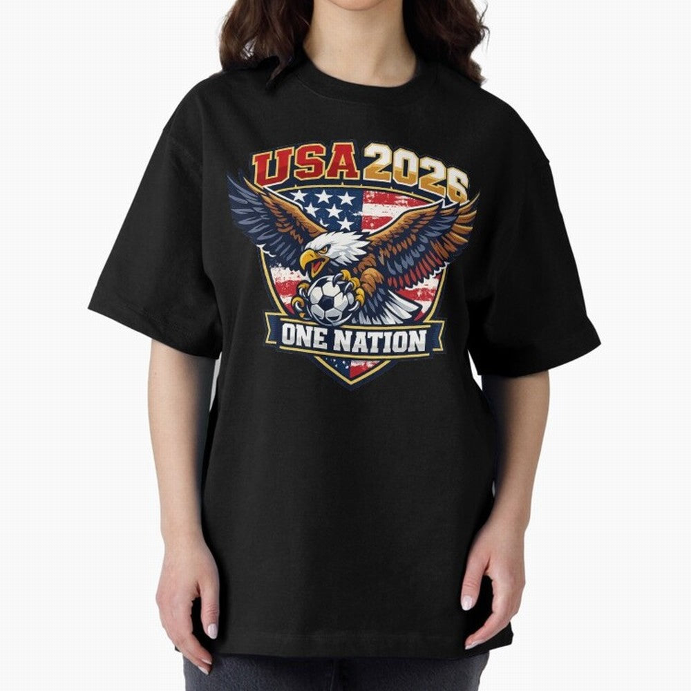 USA Canada Mexico Soccer Cup Oversized T-Shirt Bring Supporter Culture to Match Day Hype around FIFA World Cup 2026 USA Canada Mexico, Neymar, Netherlands, Championship Spirit, Famous Goals, Roaring Crowds and International Football Unity; Perfect