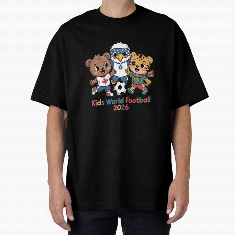 Kids World Football Friends 2026 ¨C Cute Cartoon Soccer Characters for Children Oversized T-Shirt Turn Up for FIFA World Cup 2026 Group Stage Spirit, with Argentina, CR7 and Messi, Stadium Chants, National Pride, Trophy Dreams and Unforgettable
