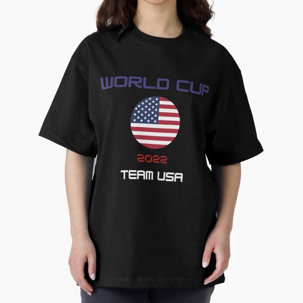 World cup 2022 Team USA Oversized T-Shirt Make Your Look Match FIFA World Cup 2026 Group Stage Spirit, Celebrating Spain, CR7, Game Day Rituals, Football Legends, Country Pride and the Road to the Final; Perfect for People Who Love Argentina,
