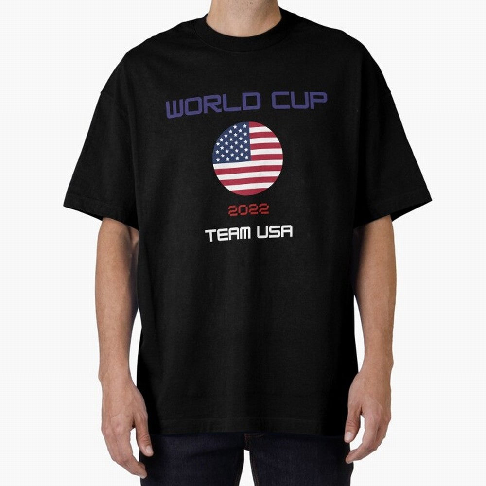 World cup 2022 Team USA Oversized T-Shirt Make Your Look Match FIFA World Cup 2026 Group Stage Spirit, Celebrating Spain, CR7, Game Day Rituals, Football Legends, Country Pride and the Road to the Final; Perfect for People Who Love Argentina,