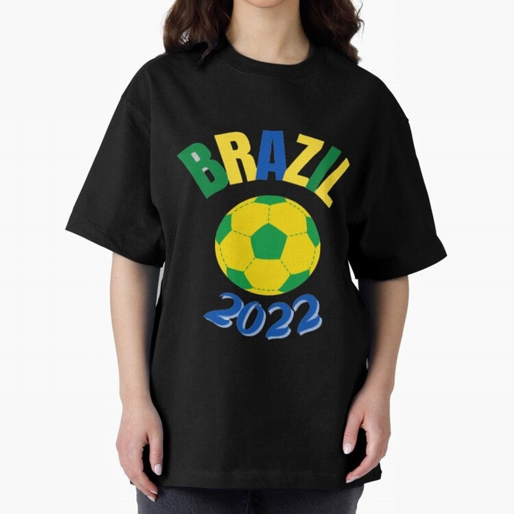 Brazil FIFA world cup 2022 T shirt Oversized T-Shirt Follow the Road to Global Football Passion for FIFA World Cup 2026 USA Canada Mexico, Built around CR7 and Messi, Brazil, Retro Football Energy, Iconic Rivalries, Trophy Chase Drama and Stadium