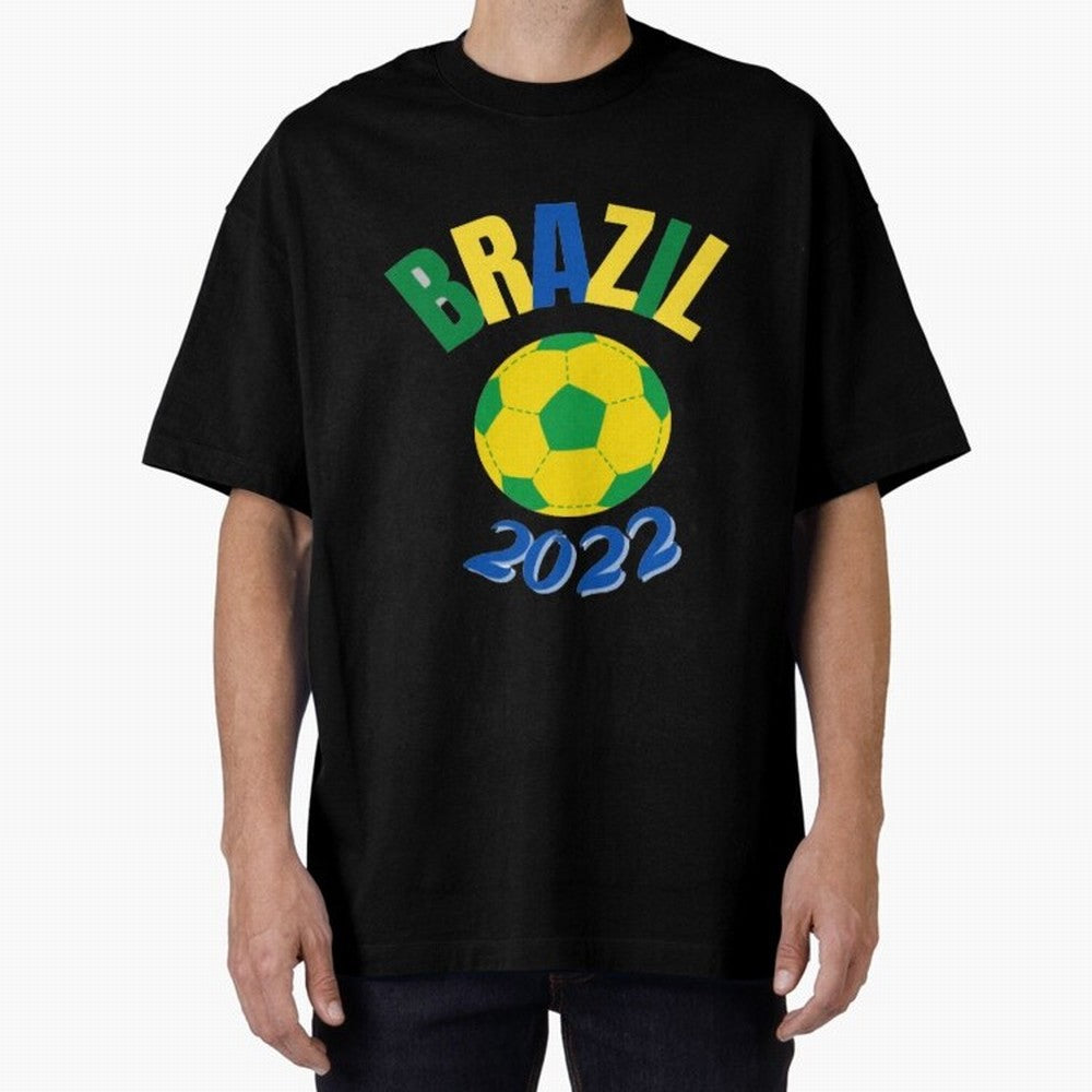 Brazil FIFA world cup 2022 T shirt Oversized T-Shirt Follow the Road to Global Football Passion for FIFA World Cup 2026 USA Canada Mexico, Built around CR7 and Messi, Brazil, Retro Football Energy, Iconic Rivalries, Trophy Chase Drama and Stadium