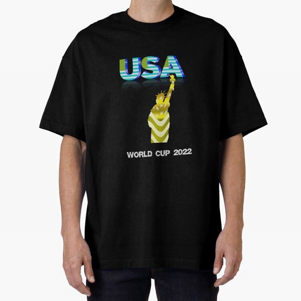 USA World Cup 2022 Oversized T-Shirt Bring Trophy Dreams to the FIFA World Cup 2026 Group Stage Journey through Haaland Highlights, England and Germany Pride, Game Day Rituals, Football Legends, Country Pride and the Road to the Final; Ideal for
