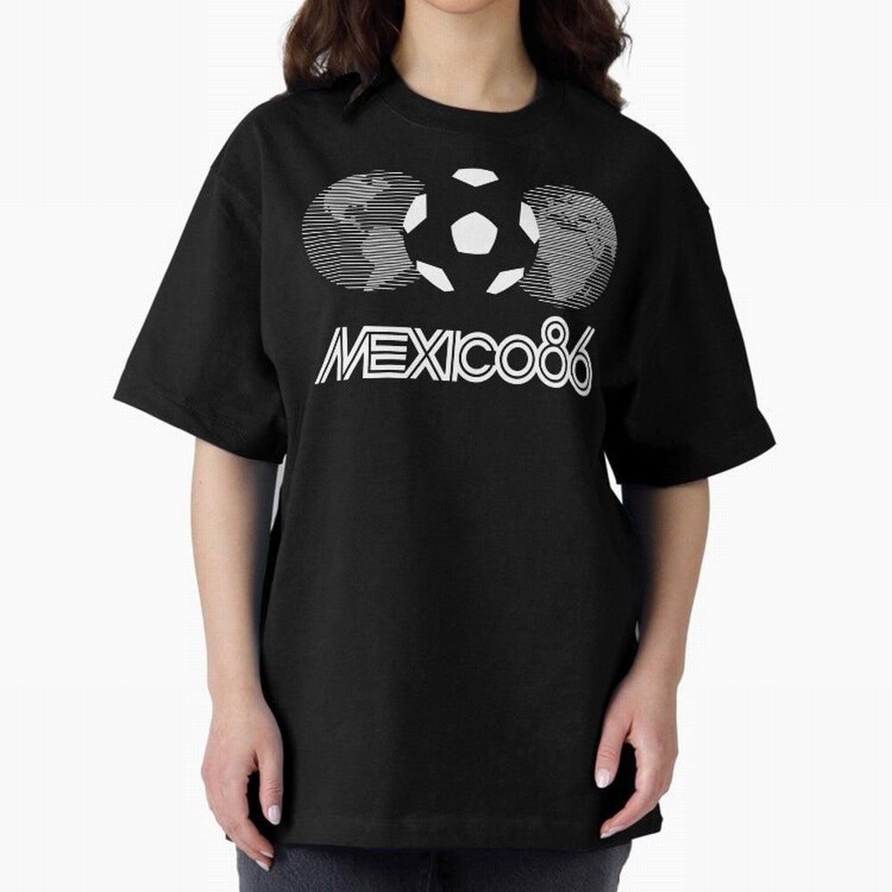 The World Cup Mexico 86 Oversized T-Shirt Show Your Love for FIFA World Cup 2026 USA Canada Mexico for Fans of Messi and Cristiano Ronaldo and England, Bringing Soccer Culture, Superstar Moments, National Team Dreams and Competitive Fire; Built for
