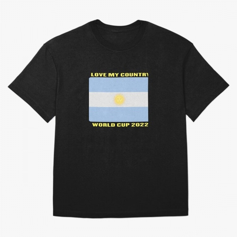 I Love My Country Argentina World Cup 2022 Oversized T-Shirt Carry National Pride through the FIFA World Cup 2026 Journey through Cristiano Ronaldo Highlights, Brazil, Portugal and Argentina Pride, Goal Celebration Energy, Supporter Heritage,