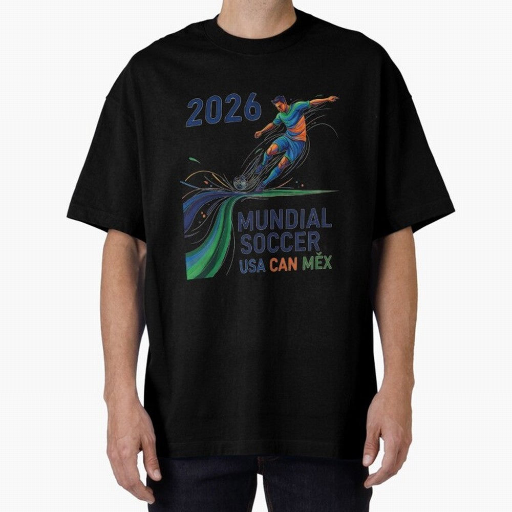 Triangular Goal Art 2026 Oversized T-Shirt Bring Stadium Energy to FIFA World Cup 2026 Inspired by Neymar, Haaland and Cristiano Ronaldo, England, France and Netherlands Energy, Champion Mindset, Group Stage Buzz, Knockout Tension and Passionate