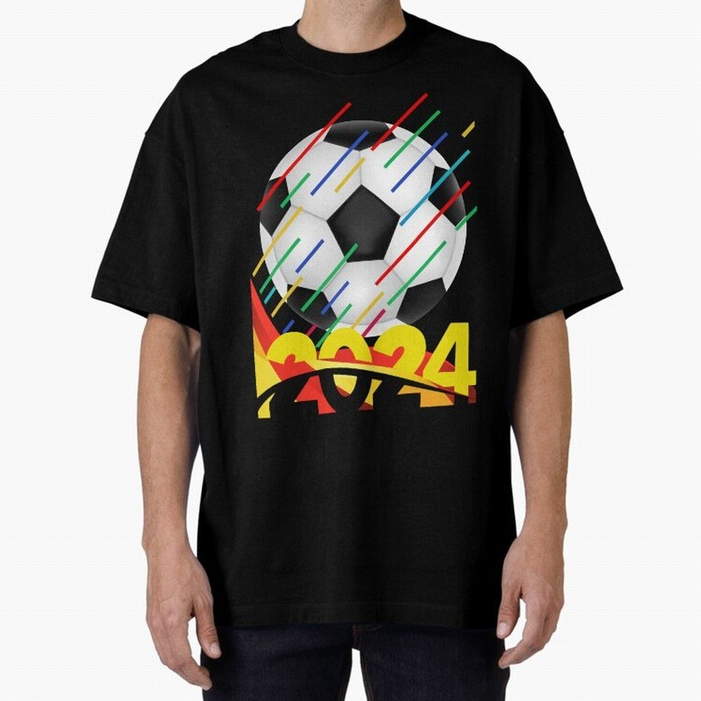 FOOTBALL 2024 Oversized T-Shirt Upgrade Global Football Passion for FIFA World Cup 2026 Group Stage, Built around Cristiano Ronaldo, Haaland and CR7, Germany, Stadium Memories, Football Loyalty, International Chants and Championship Tradition;