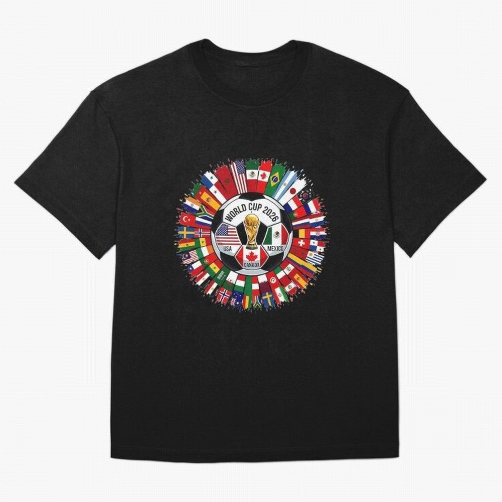 USA Canada Mexico 2026 Football Celebration Fan Art Oversized T-Shirt Make Game Day About FIFA World Cup 2026 Group Stage Spirit, Filled with Spain and Netherlands, Neymar, Haaland and Cristiano Ronaldo, Stadium Memories, Football Loyalty,