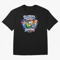 Global Football Unites 2026 USA Canada Mexico Oversized T-Shirt Build FIFA World Cup 2026 USA Canada Mexico Spirit, Connected to Spain, Messi and Cristiano Ronaldo, Football Passion, Legendary Performances, Festival Vibes and Supporter Community;