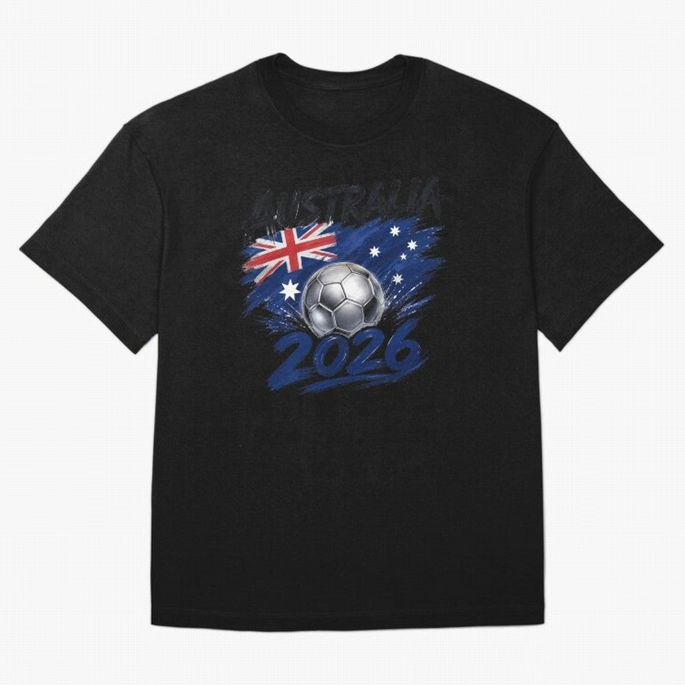 Australia Soccer 2026: Grunge Flag & Football Pride Oversized T-Shirt Capture Stadium Memories from FIFA World Cup 2026 Group Stage Spirit, Inspired by Netherlands, Messi, Stadium Memories, Football Loyalty, International Chants and Championship