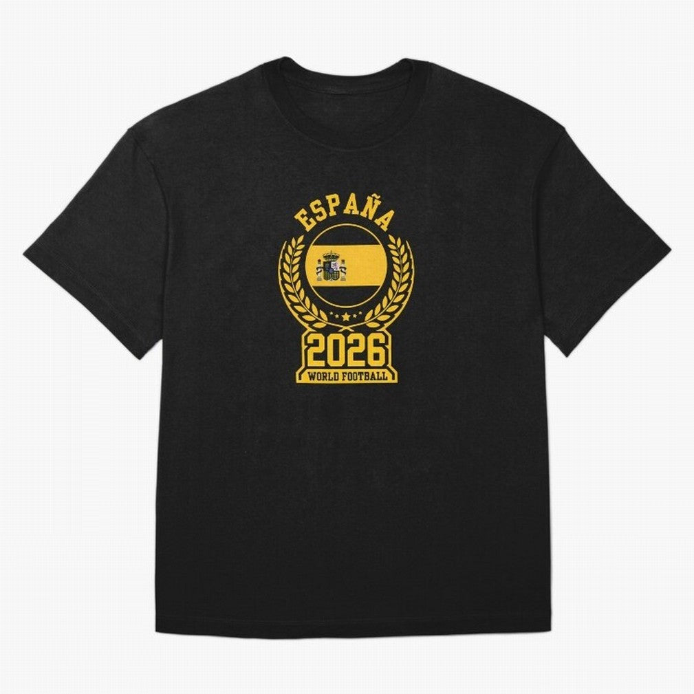 Spain World Football 2026 T-Shirt_87604013 Oversized T-Shirt Carry Global Football Passion for FIFA World Cup 2026, Connected to Messi, Brazil, Football Festival Excitement, Trophy Ambitions, Country Rivalries and Star Player Buzz; Perfect for