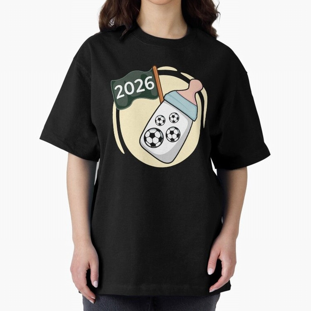 Baby 2026 FOOTBALL Oversized T-Shirt Join FIFA World Cup 2026 Made for Haaland, England Energy, Football Festival Excitement, Trophy Ambitions, Country Rivalries and Star Player Buzz; Perfect for People Who Love Argentina, Brazil, France, England,