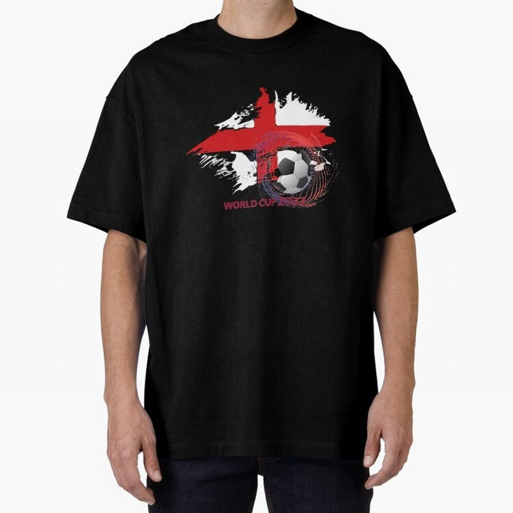 England World Cup 2022 Oversized T-Shirt Represent the Passion of FIFA World Cup 2026 Group Stage Built around CR7 and Messi, Netherlands Energy, Football History, Final Match Energy, Crowd Noise and Once in a Lifetime Moments; Perfect for
