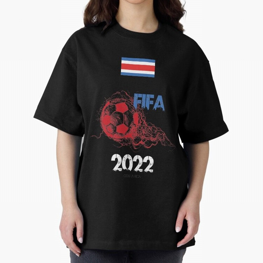 World Cup Qatar 2022 Costa Rica Oversized T-Shirt Represent the Passion of the FIFA World Cup 2026 Group Stage Journey through Haaland Highlights, Spain Pride, Stadium Memories, Football Loyalty, International Chants and Championship Tradition;