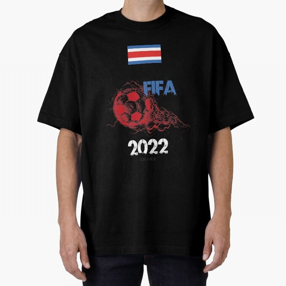 World Cup Qatar 2022 Costa Rica Oversized T-Shirt Represent the Passion of the FIFA World Cup 2026 Group Stage Journey through Haaland Highlights, Spain Pride, Stadium Memories, Football Loyalty, International Chants and Championship Tradition;