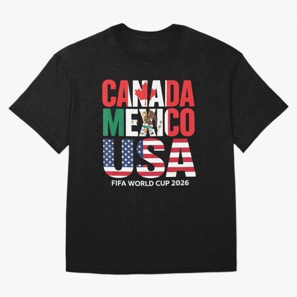 world cup 2026 hosts - canada mexico usa soccer fan Oversized T-Shirt Celebrate Supporters United by the FIFA World Cup 2026 USA Canada Mexico Journey through Neymar, Haaland and Cristiano Ronaldo Highlights, Portugal Pride, Vintage Soccer Flavor,