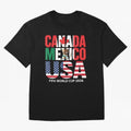 world cup 2026 hosts - canada mexico usa soccer fan Oversized T-Shirt Celebrate Supporters United by the FIFA World Cup 2026 USA Canada Mexico Journey through Neymar, Haaland and Cristiano Ronaldo Highlights, Portugal Pride, Vintage Soccer Flavor,