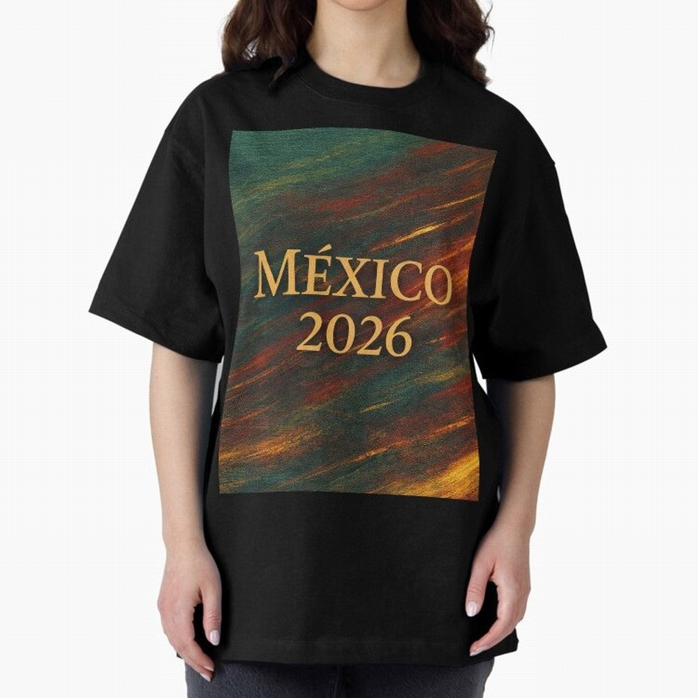 Mexico 2026 Arc of Color - Elegant and Luxury Design for Soccer Fans Oversized T-Shirt Fuel Match Day Hype around FIFA World Cup 2026, Messi, CR7 and Mbappe, Germany, Fan Favorite Moments, National Team Passion, Big Match Drama and Soccer History;