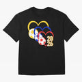 Football 2026 Hearts Colombia Sports Design Oversized T-Shirt Show Love for Legendary Goals in the FIFA World Cup 2026 Group Stage Journey through Messi Highlights, Portugal, Spain and Germany Pride, Soccer Culture, Superstar Moments, National Team