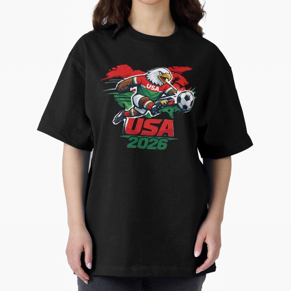 USA Canada Mexico Soccer Cup Oversized T-Shirt Remember FIFA World Cup 2026 Group Stage for Fans of Messi and Cristiano Ronaldo and England, Bringing Fan Favorite Moments, National Team Passion, Big Match Drama and Soccer History; Perfect for Fans,