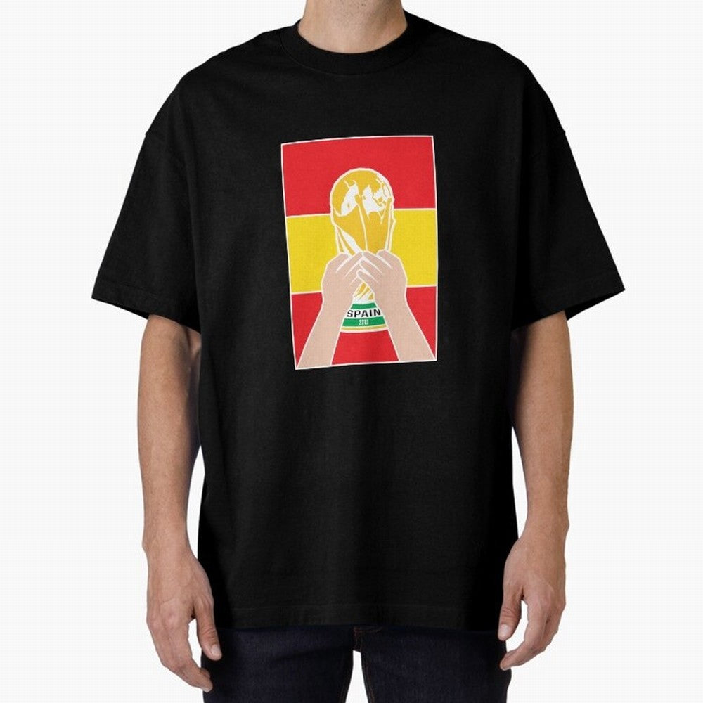 Champion Spain 2010 Oversized T-Shirt Experience the Global Stage of FIFA World Cup 2026 Spirit, Highlighting Portugal, Spain and Germany, Messi, Game Day Rituals, Football Legends, Country Pride and the Road to the Final; Made for Collectors Who