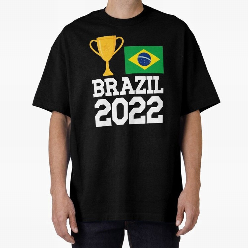 Brazil Soccer Team Fan Football Brazilian Flag 2022 T-Shirt - Brazil T shirt Soccer - Brazil Flag Vintage - Brazilian Oversized T-Shirt Turn Every Weekend Toward FIFA World Cup 2026 for Fans of Messi, Neymar and Mbappe and Argentina, France and