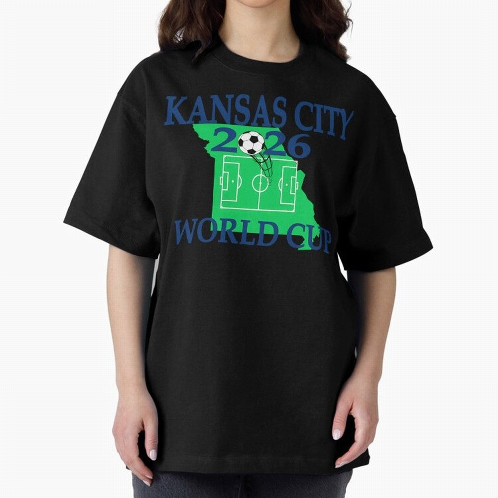 Kansas City 2026 world cup Oversized T-Shirt Follow the Final Road of the FIFA World Cup 2026 Group Stage Journey through Neymar Highlights, England Pride, Tournament Hype, Historic Matchups, Family Viewing Parties and Global Sports Pride; Perfect