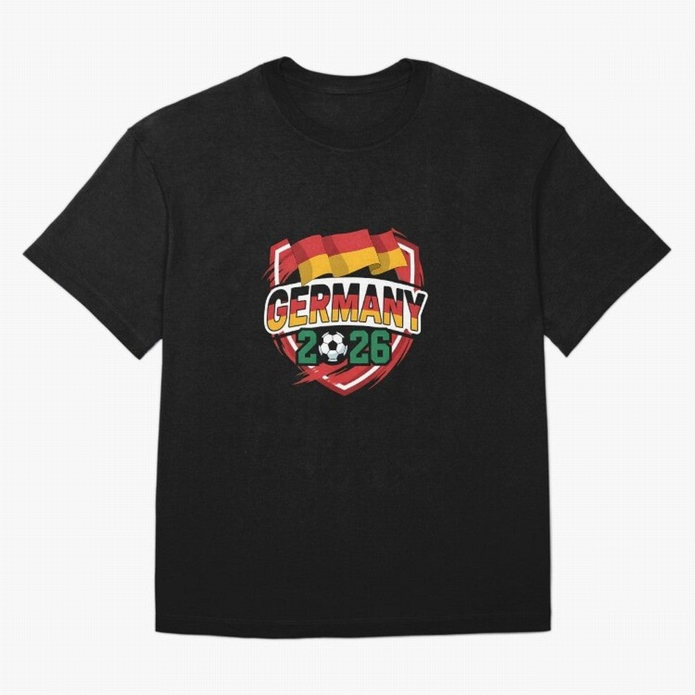 Germany World Cup 2026 Germany Football Oversized T-Shirt Follow Every Goal of FIFA World Cup 2026 USA Canada Mexico for Fans of CR7 and England, France and Netherlands, Bringing Championship Spirit, Famous Goals, Roaring Crowds and International