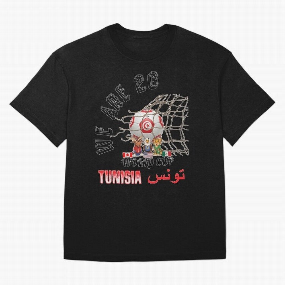 World cup 26 - Tunisia Oversized T-Shirt Follow the FIFA World Cup 2026 Group Stage Journey through Neymar, Haaland and Cristiano Ronaldo Highlights, Portugal Pride, Football History, Final Match Energy, Crowd Noise and Once in a Lifetime Moments;