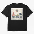 Retro North America 2026 Soccer Vintage Graphic Oversized T-Shirt Back the Journey through FIFA World Cup 2026 USA Canada Mexico Spirit, Built around Spain, Cristiano Ronaldo, Haaland and CR7, Football History, Final Match Energy, Crowd Noise and
