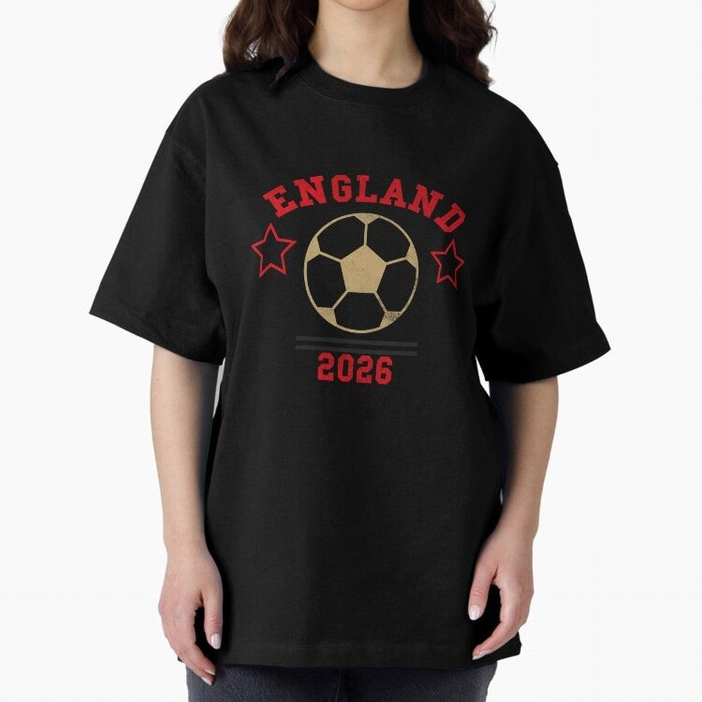England ¡ª Vintage Soccer Tee Oversized T-Shirt Create FIFA World Cup 2026 Group Stage for Fans of Messi, CR7 and Mbappe and Netherlands, Bringing Classic Soccer Heritage, Championship Pressure, Fan Loyalty and International Pride; Created for