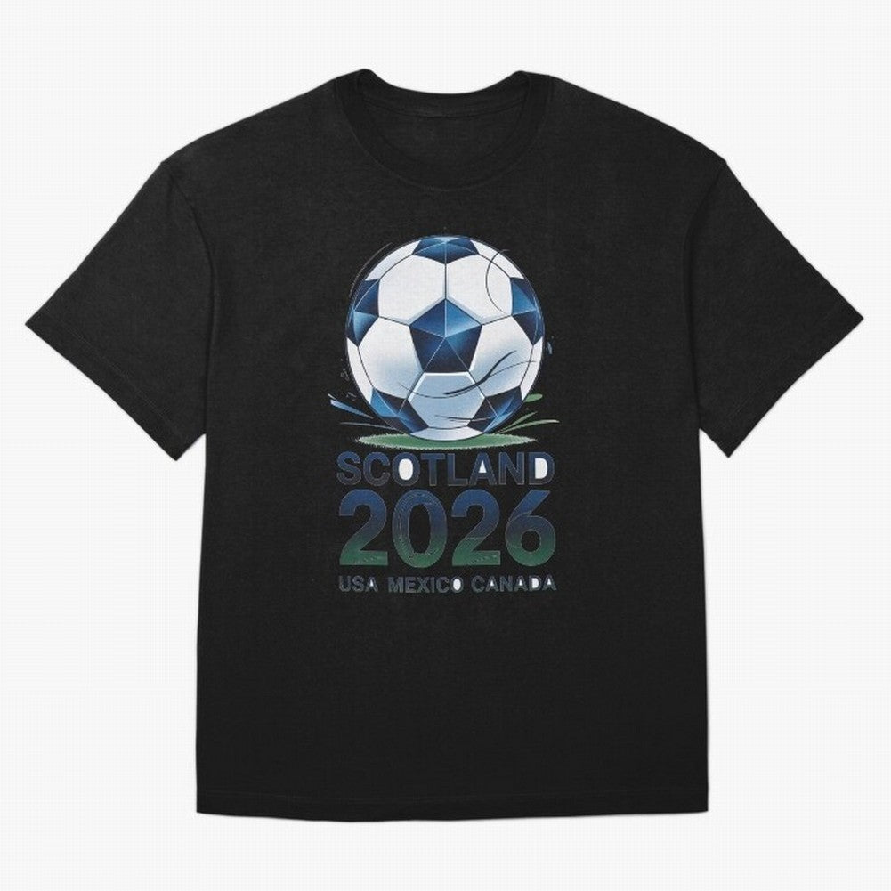 Scotland Soccer Football Design 2026 Oversized T-Shirt Follow Every Goal of FIFA World Cup 2026 USA Canada Mexico for Fans of Neymar and England, Bringing Football Passion, Legendary Performances, Festival Vibes and Supporter Community; Created for