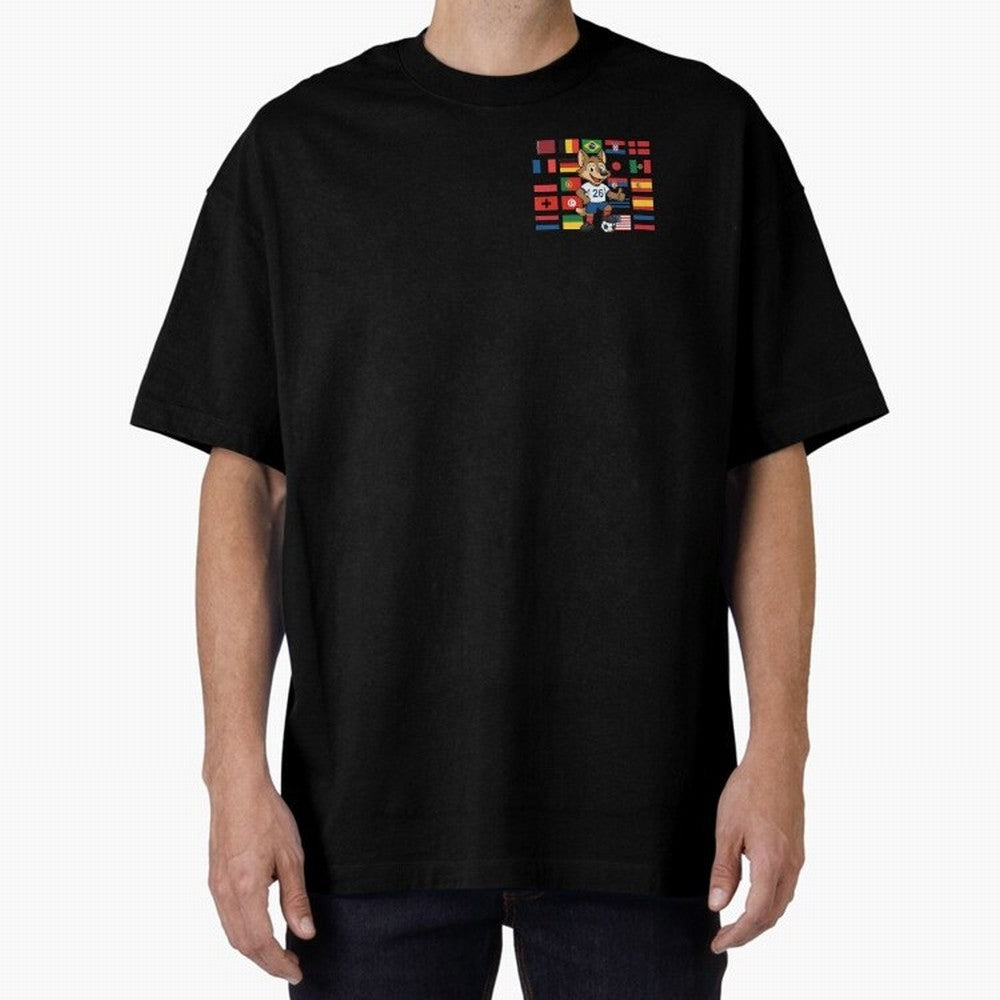 Copa Mundial de F¨²tbol Oversized T-Shirt Discover FIFA World Cup 2026 USA Canada Mexico for Fans of Neymar and Portugal, Spain and Germany, Bringing Classic Soccer Heritage, Championship Pressure, Fan Loyalty and International Pride; Great for