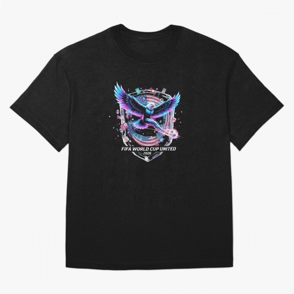 FIFA World Cup 2026 United Eagle Soccer Art T-Shirt_86867742 Oversized T-Shirt Live the Energy of FIFA World Cup 2026 Group Stage Spirit, Celebrating Brazil, Portugal and Argentina, Haaland and Mbappe, Stadium Chants, National Pride, Trophy Dreams