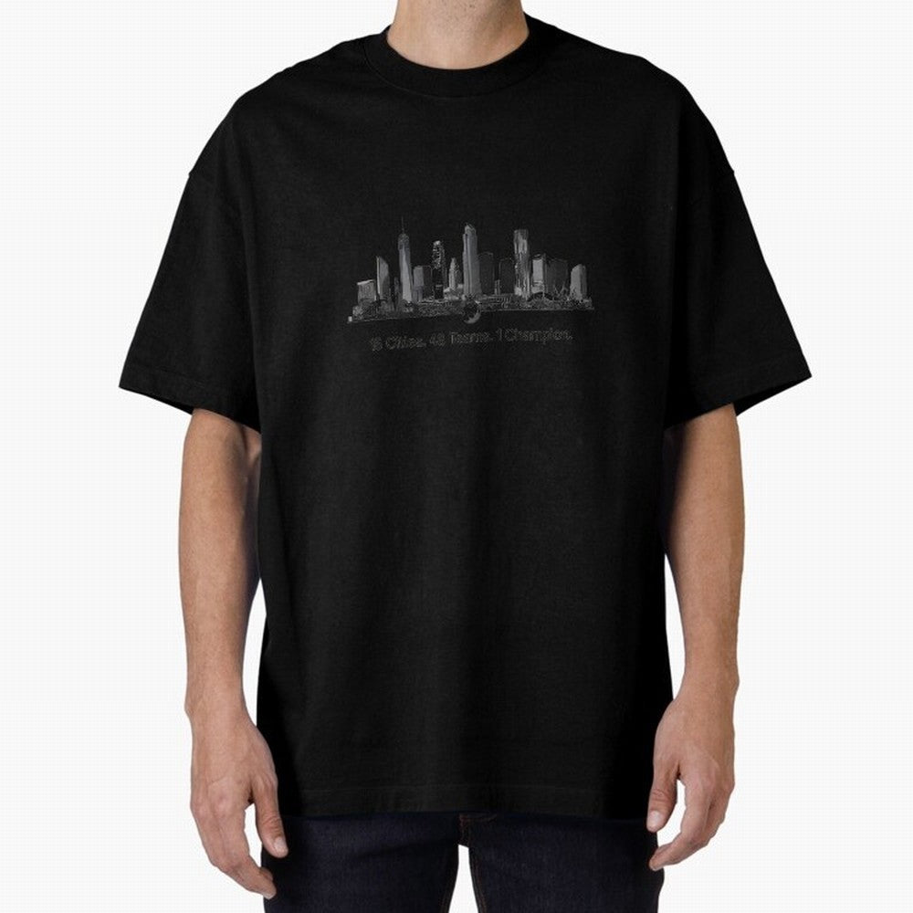 16 Cities 48 Teams 1 Champion World Cup 2026 Soccer T-Shirt_83656371 Oversized T-Shirt Cheer through Every Moment of FIFA World Cup 2026 USA Canada Mexico Celebrating Mbappe and Neymar, Portugal, Spain and Germany Energy, Champion Mindset, Group