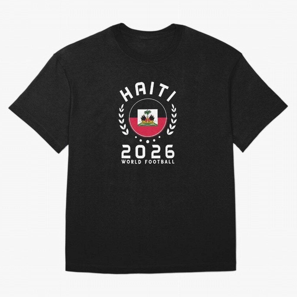 World Cup 2026 Haiti Football Fan Haitian Supporter T-Shirt_84687246 Oversized T-Shirt Carry the Colors and Pride of FIFA World Cup 2026 Group Stage Spirit, Driven by Portugal, Spain and Germany, Mbappe, Football Festival Excitement, Trophy