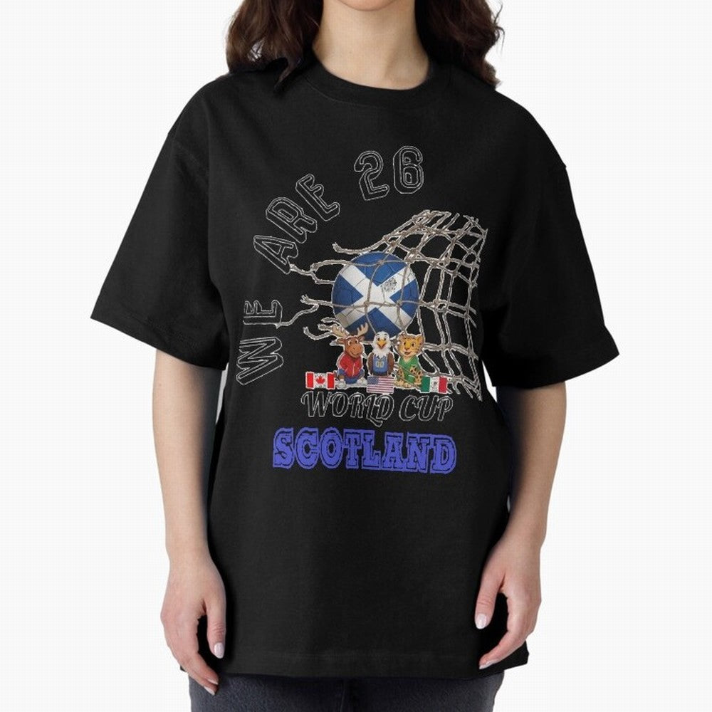 World cup 26 - Scotland Oversized T-Shirt Spotlight the FIFA World Cup 2026 USA Canada Mexico Journey through Mbappe Highlights, Argentina Pride, Game Day Rituals, Football Legends, Country Pride and the Road to the Final; Ideal for Fans Who Follow
