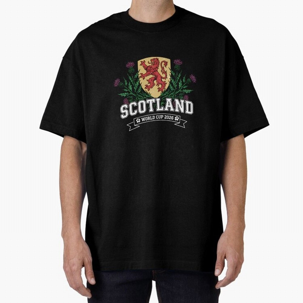 Scotland World Cup 2026 - Tartan Army Football Fan, USA Mexico Canada, Sports Souvenir T-Shirt_84153702 Oversized T-Shirt Bring Global Tournament Vibes to Global Football Passion for FIFA World Cup 2026 Group Stage, Centered on Haaland and Mbappe,
