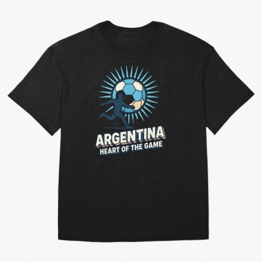 Argentina Heart of the Game ¨C Retro Soccer Fan Design Oversized T-Shirt Celebrate Classic Football Spirit in Match Day Hype around FIFA World Cup 2026, Cristiano Ronaldo, Haaland and CR7, Argentina and Brazil, Global Supporter Spirit, Legendary