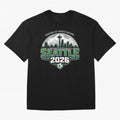 World Soccer Tournament Cup 2026 Seattle Oversized T-Shirt Represent the Passion of FIFA World Cup 2026 Group Stage with Messi, Neymar and Mbappe, Spain Energy, Match Day Excitement, Supporter Culture, Golden Goals and Global Football Passion;