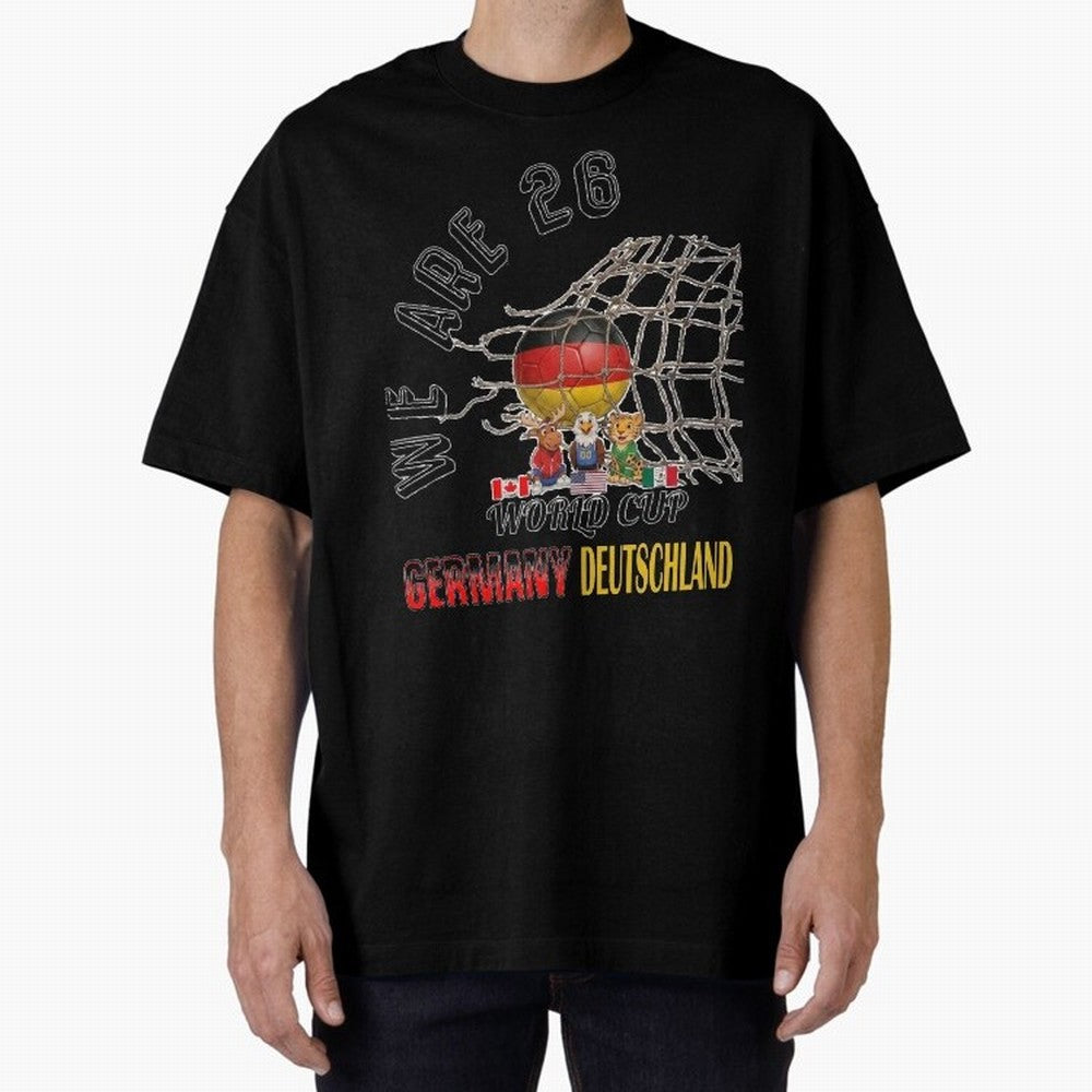 World cup 26 - Germany Oversized T-Shirt Make Memories around FIFA World Cup 2026 USA Canada Mexico for Fans of CR7 and Messi and Argentina and Brazil, Bringing Football History, Final Match Energy, Crowd Noise and Once in a Lifetime Moments; Great