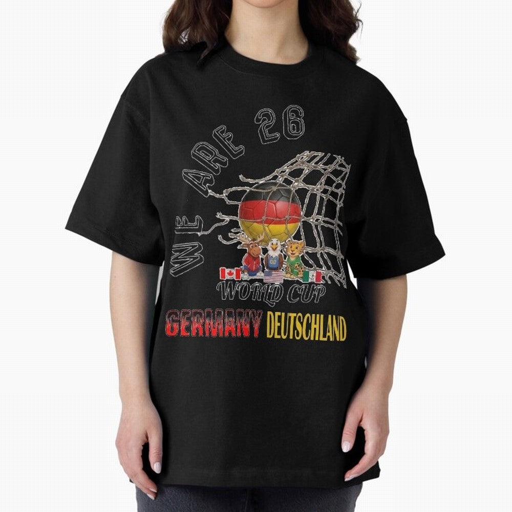 World cup 26 - Germany Oversized T-Shirt Make Memories around FIFA World Cup 2026 USA Canada Mexico for Fans of CR7 and Messi and Argentina and Brazil, Bringing Football History, Final Match Energy, Crowd Noise and Once in a Lifetime Moments; Great