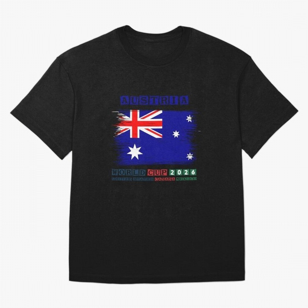 AUSTRIA WORLD CUP 2026 Oversized T-Shirt Share the Excitement of FIFA World Cup 2026 Group Stage for Fans of Mbappe and Neymar and Spain and Netherlands, Bringing Fan Favorite Moments, National Team Passion, Big Match Drama and Soccer History;